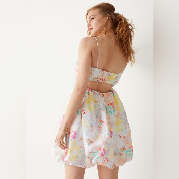 & Other Stories Printed Bubble Mini Dress - Picture 3 of 7